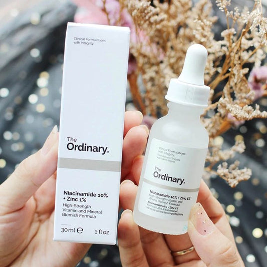 The Ordinary Niacinamide 10% Zinc 1% 30 mL serum.